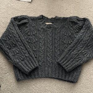 Doen blue cable sweater